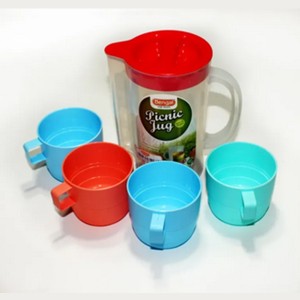 800ml Food Grade Picnic Jug &amp; 4 Piece Cup Set