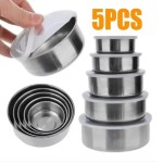 Protect Fresh Box 5 Pieces High Quality Stainless Steel Ware Set10-18cm